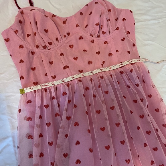 NWT Betsey Johnson Pink Heart Dress - Picture 7 of 12